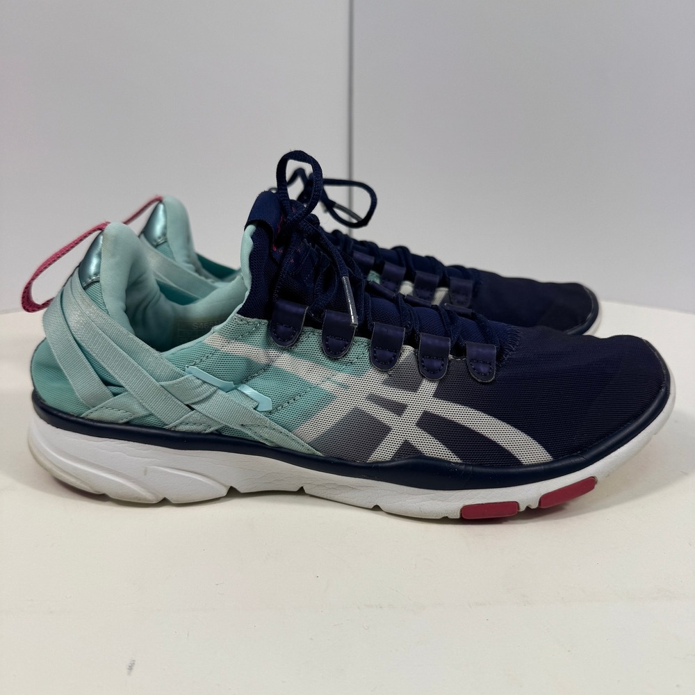 ASICS Training Sneakers Women's Athletic Shoes‎ Blue Teal Pink Size 8.5 - Picture 5 of 9